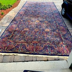 Authentic Persian Kerman xtra long Rug